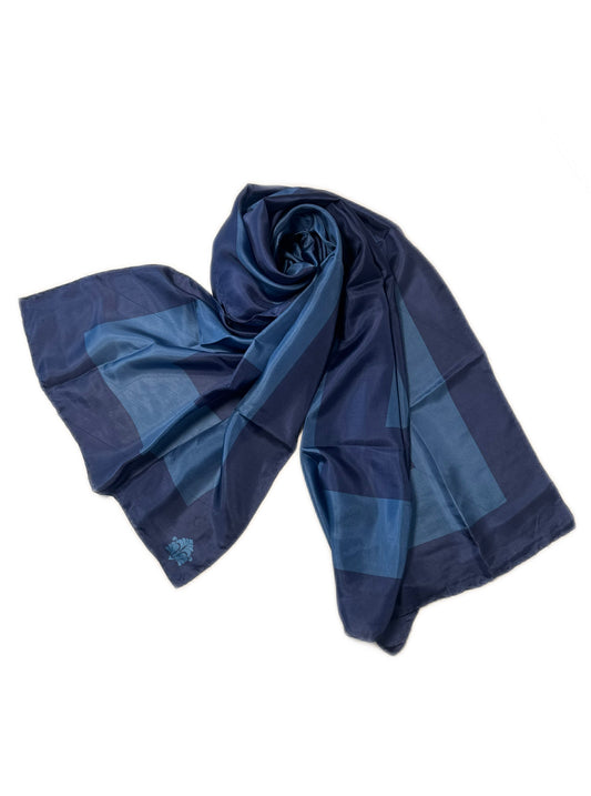 Lacivert İpek Ferahlığı %100 İpek Şal