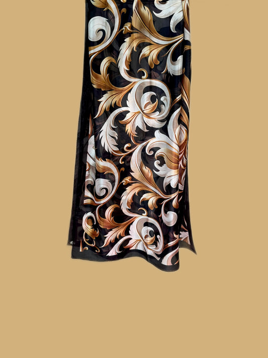 Aurora Noir İpek Şal